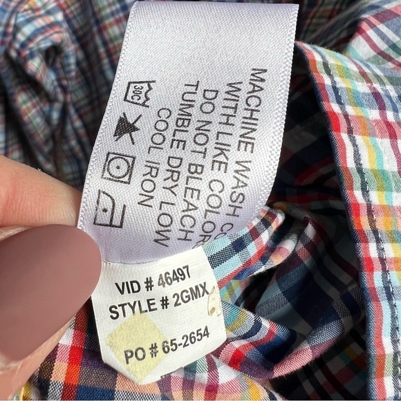 Orvis Men’s Blue Red Yellow White Plaid Long Sleeve Button Front Shirt, XL - Picture 7 of 11